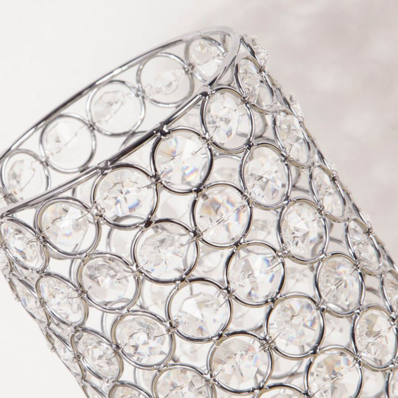 Crystal Table Lamp with Chrome Finish - Modern Night Light