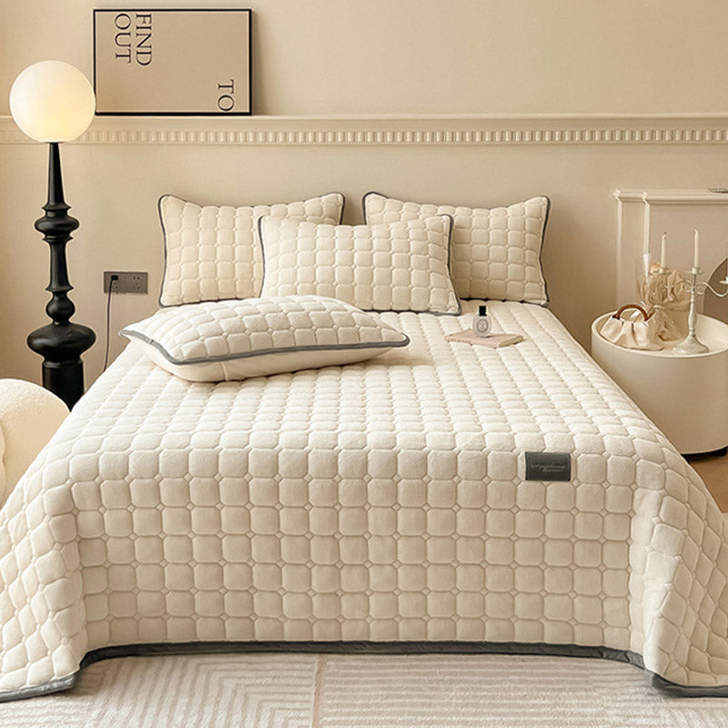 Plush Square Textured Throw Blanket – Soft Cozy Sofa and Bed Cover