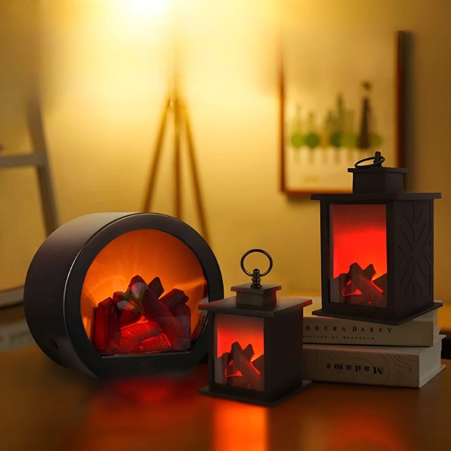 LED Lantern with Realistic Flame Effect for Cozy Ambient Lighting