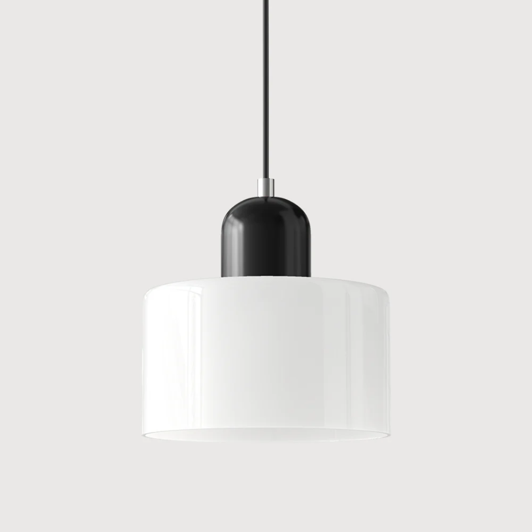 Retro Glass Shade Hanging Lamp with Adjustable Cable