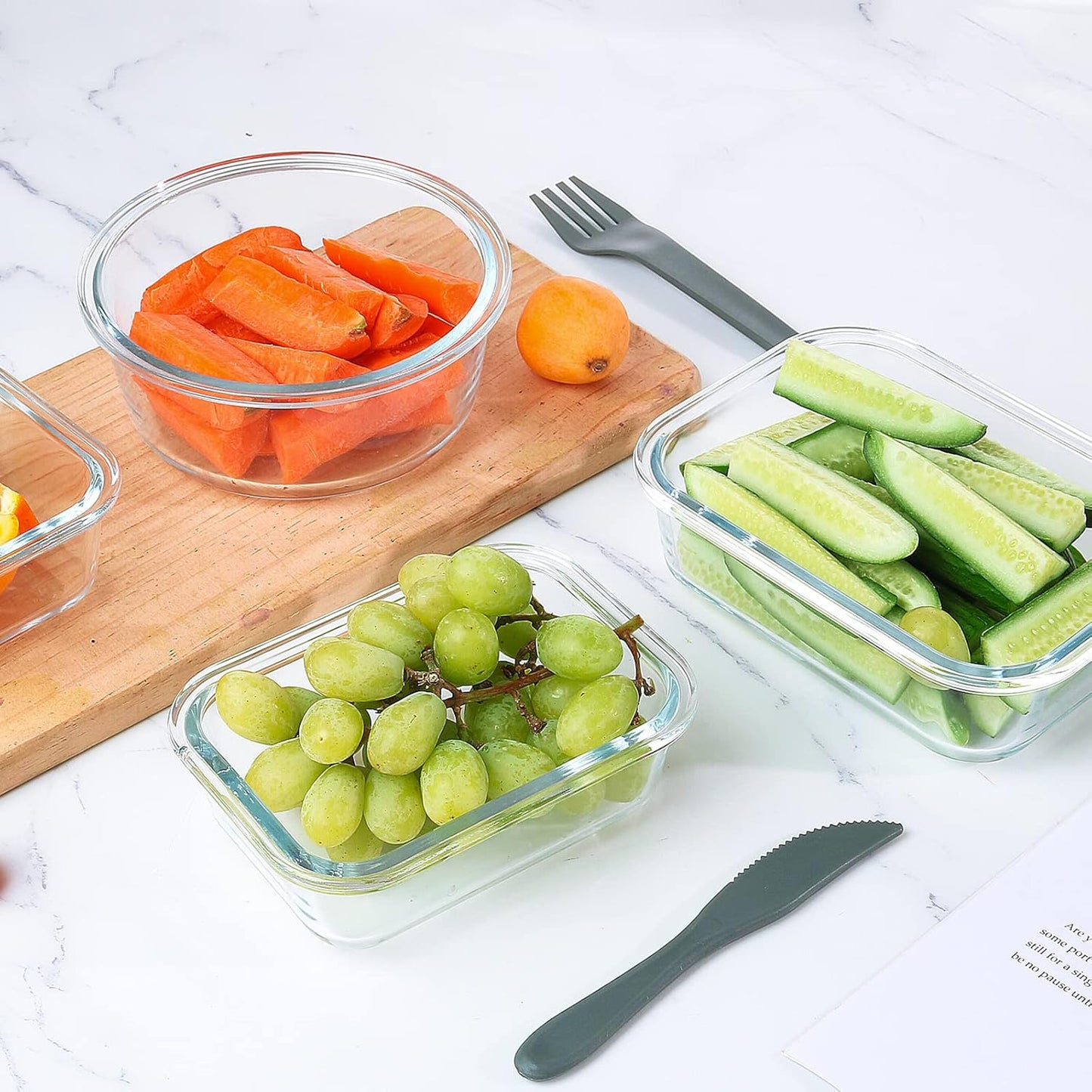 Airtight Glass Food Storage Containers Set