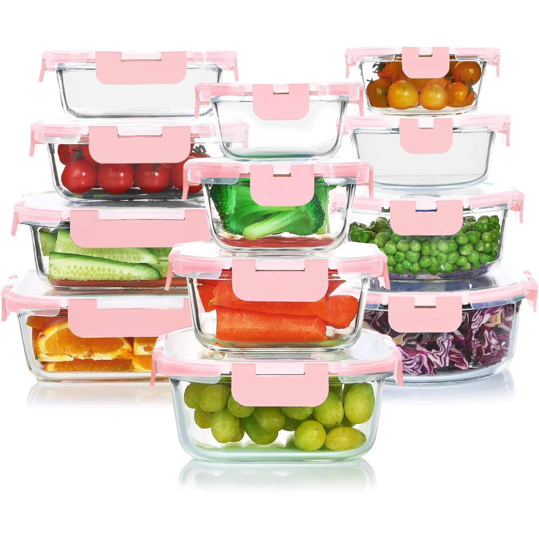 Airtight Glass Food Storage Containers Set