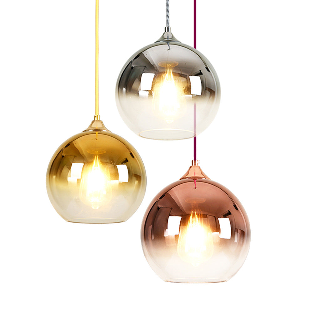 Spherical Pendant Light with Adjustable Height