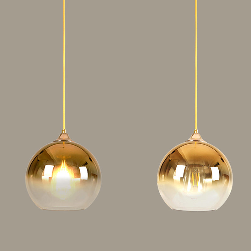 Spherical Pendant Light with Adjustable Height