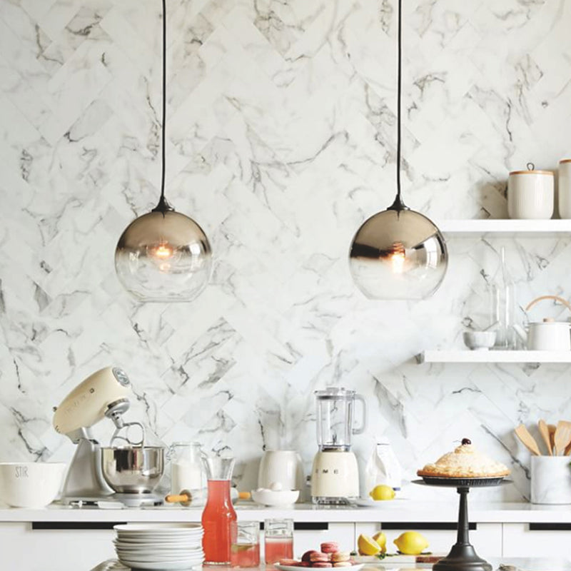 Spherical Pendant Light with Adjustable Height