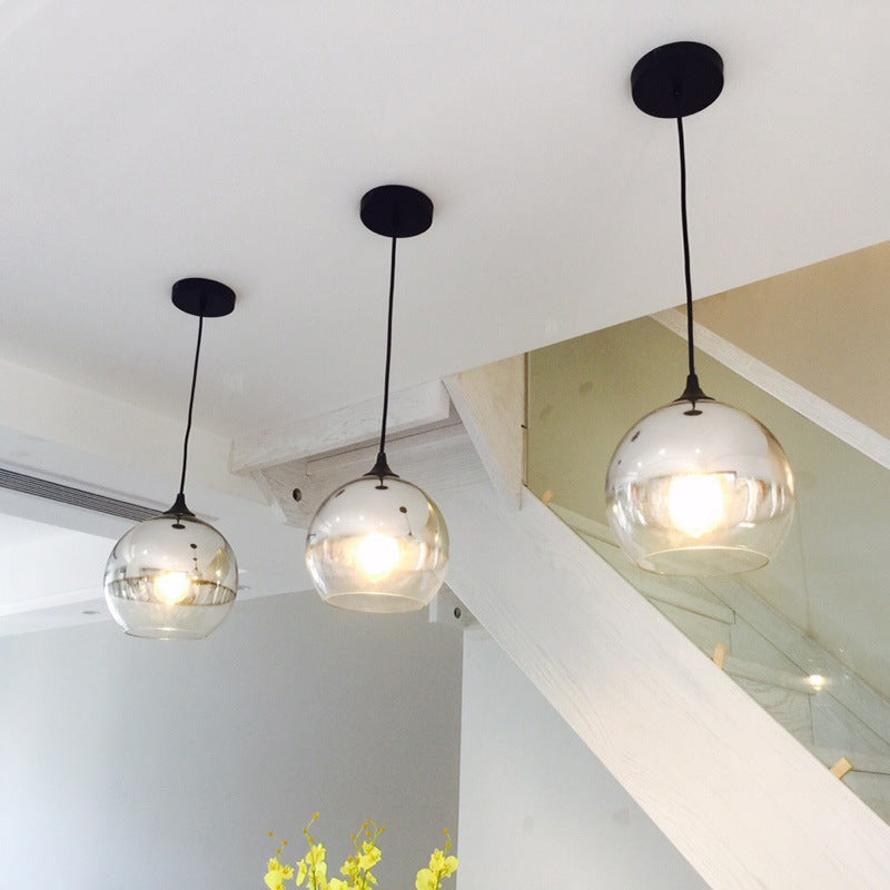 Spherical Pendant Light with Adjustable Height