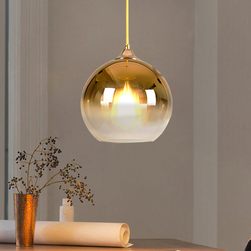 Spherical Pendant Light with Adjustable Height