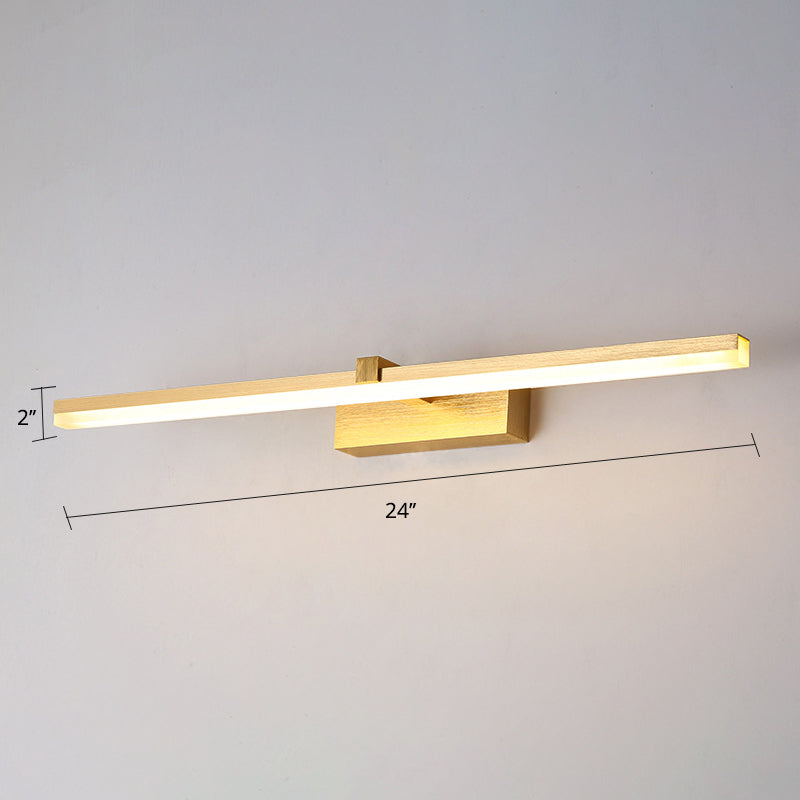 Gold LED Bathroom Light Fixture Modern Design
