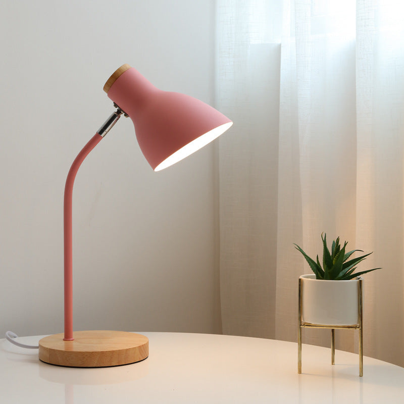 Swivel Table Lamp in Macaron Colors - Metal Shade for Kids' Room