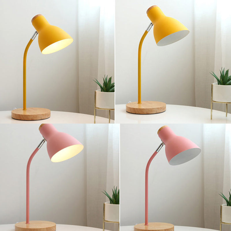 Swivel Table Lamp in Macaron Colors - Metal Shade for Kids' Room