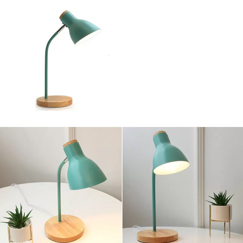 Swivel Table Lamp in Macaron Colors - Metal Shade for Kids' Room