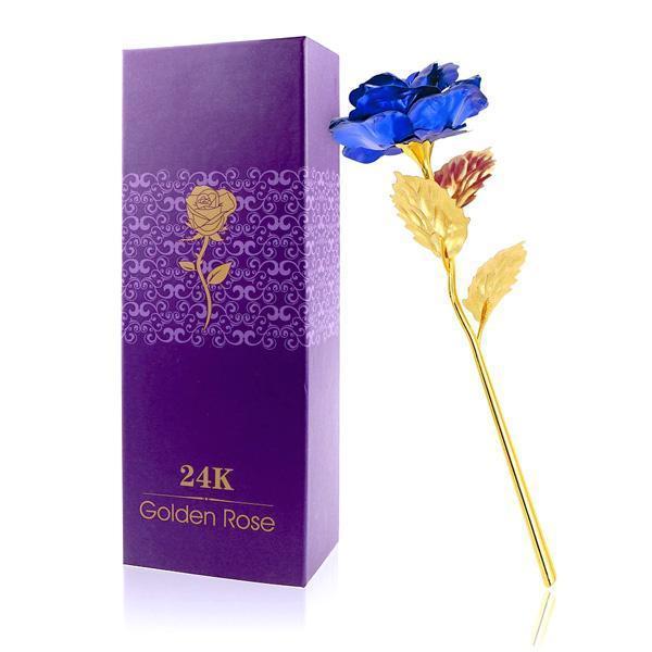 24K Gold-Plated Rose with Gift Box and Certificate of Authenticity