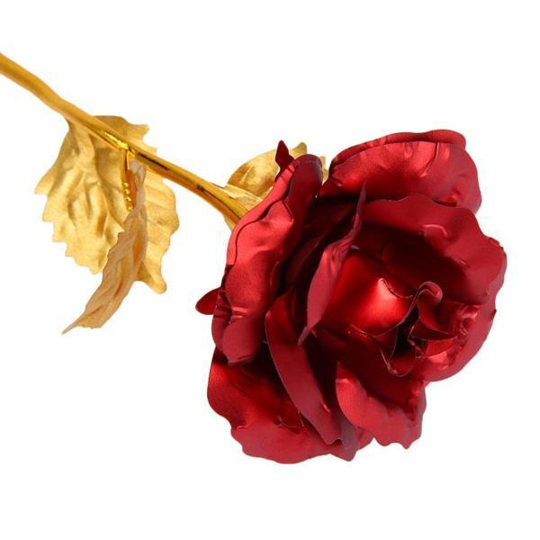 24K Gold-Plated Rose with Gift Box and Certificate of Authenticity