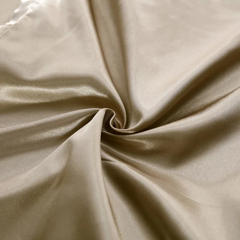 Luxury Silk Satin Bedding Set with Duvet Cover and Pillowcases
