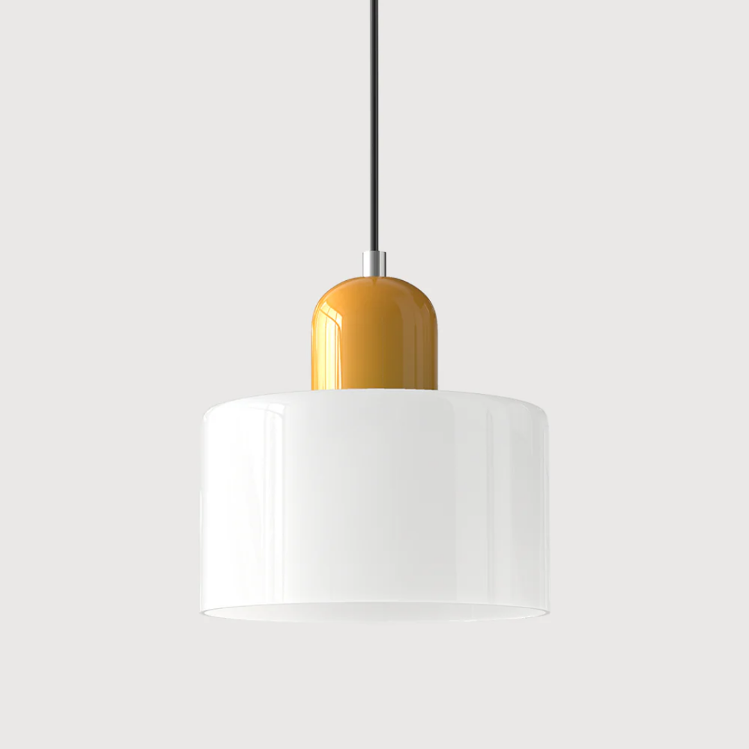 Retro Glass Shade Hanging Lamp with Adjustable Cable