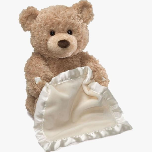 Interactive Peek-A-Boo Bear with Movable Arms and Blanket