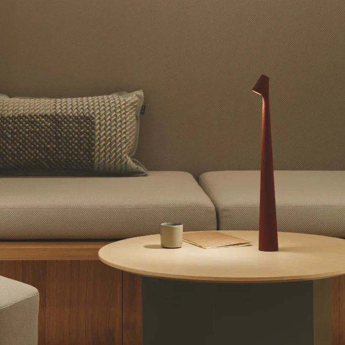 Sculpted Rechargeable Table Lamp with Adjustable Brightness