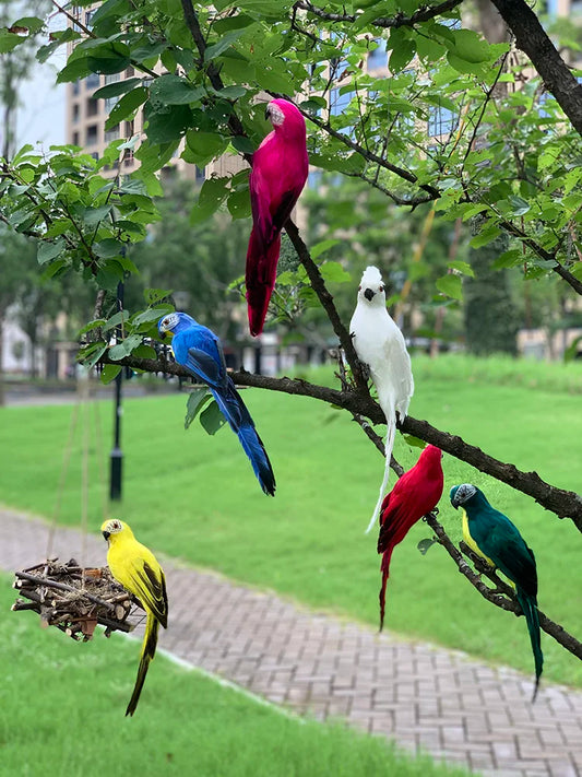 Vibrant Tropical Parrot Garden Decoration