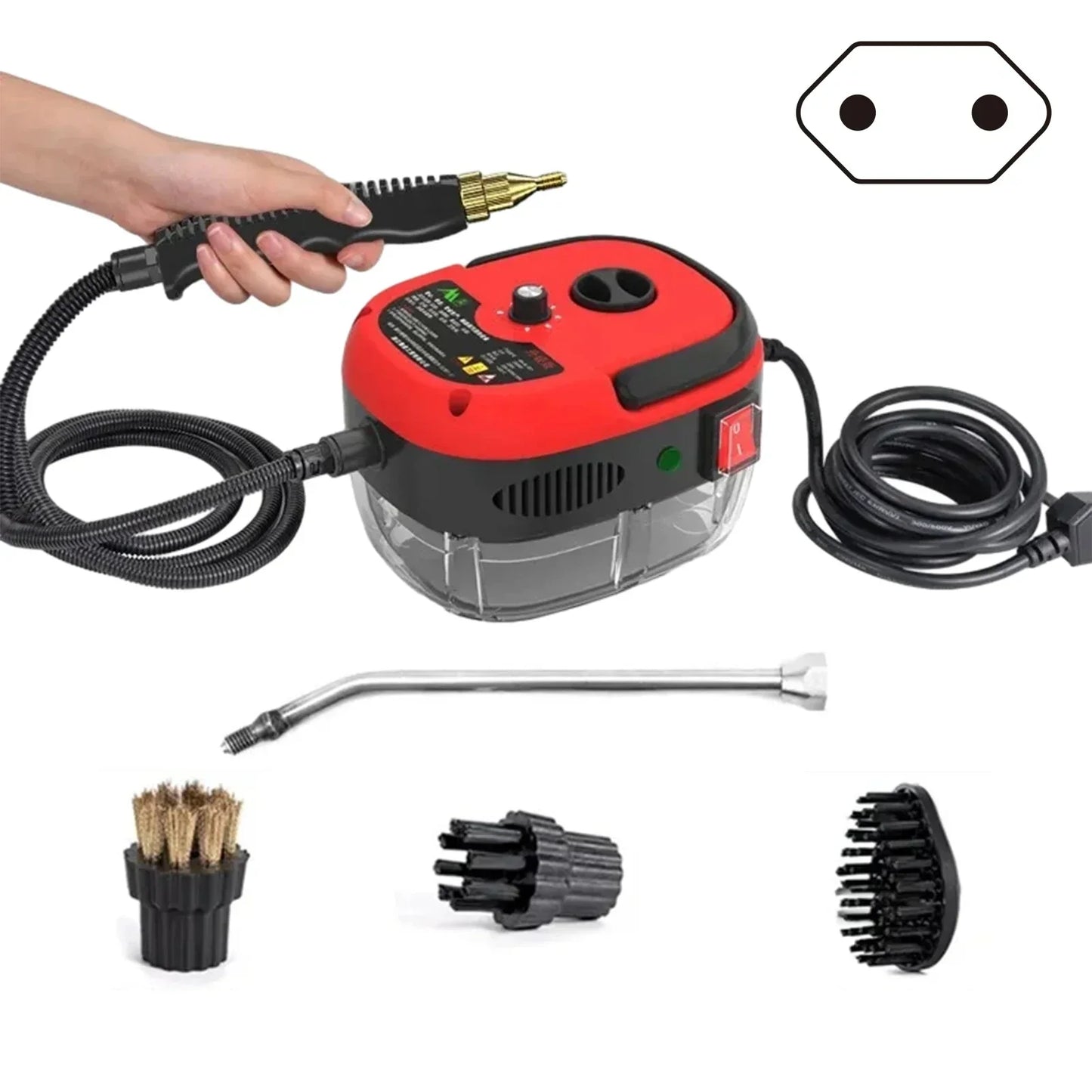2500W High-Pressure Steam Cleaner with 6 Adjustable Settings