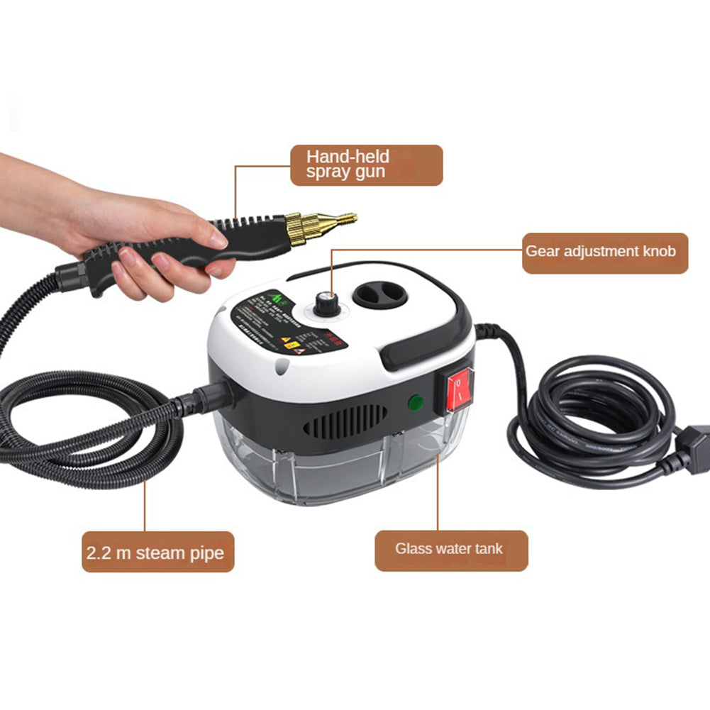 2500W High-Pressure Steam Cleaner with 6 Adjustable Settings