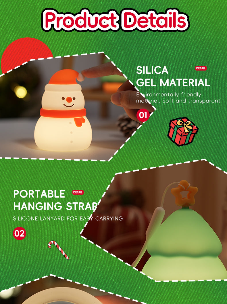 Snowman LED Night Light - Festive Holiday Decor