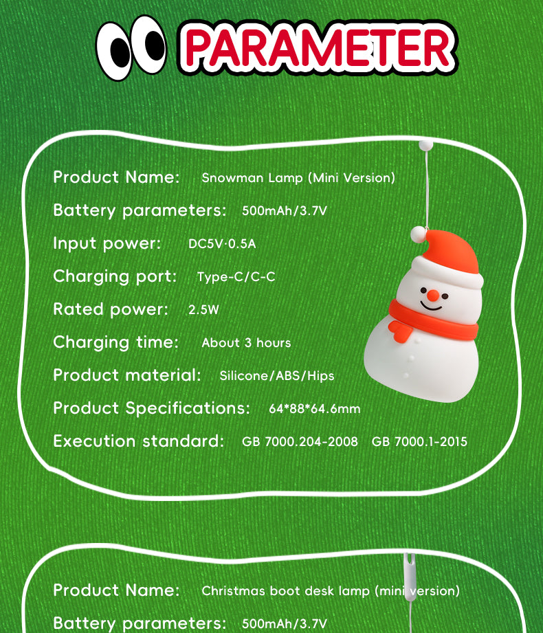 Snowman LED Night Light - Festive Holiday Decor