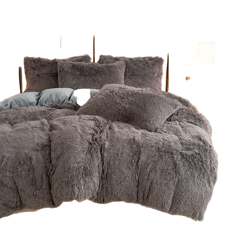 Silk Bamboo Duvet Cover Set with Zipper and Pillowcases