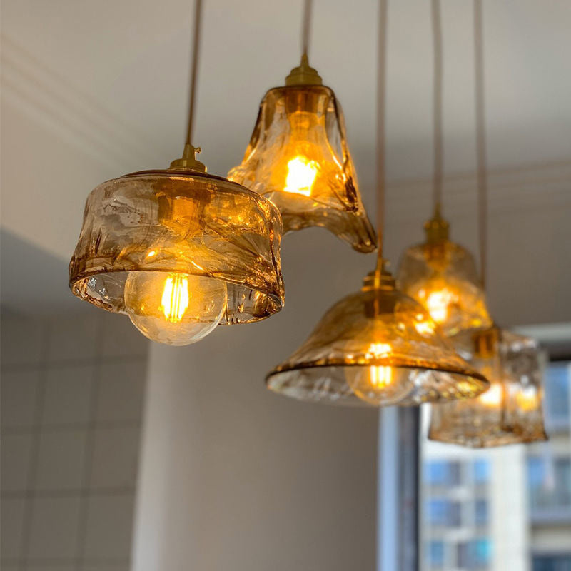 Black Oval Crystal Ceiling Light with Industrial Style
