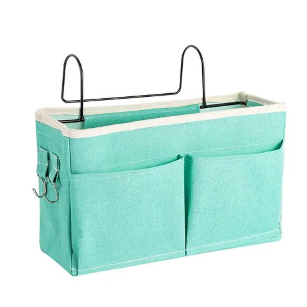 Multi-Pocket Hanging Organizer Bag with Side Hooks