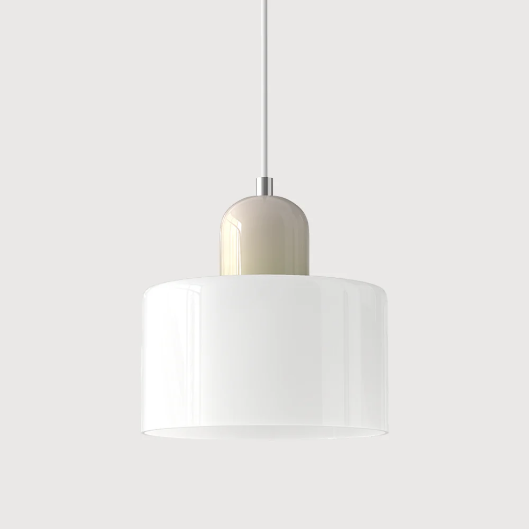 Retro Glass Shade Hanging Lamp with Adjustable Cable