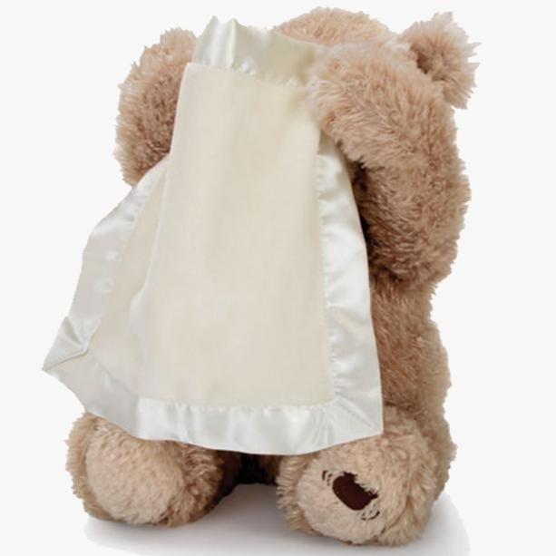 Interactive Peek-A-Boo Bear with Movable Arms and Blanket