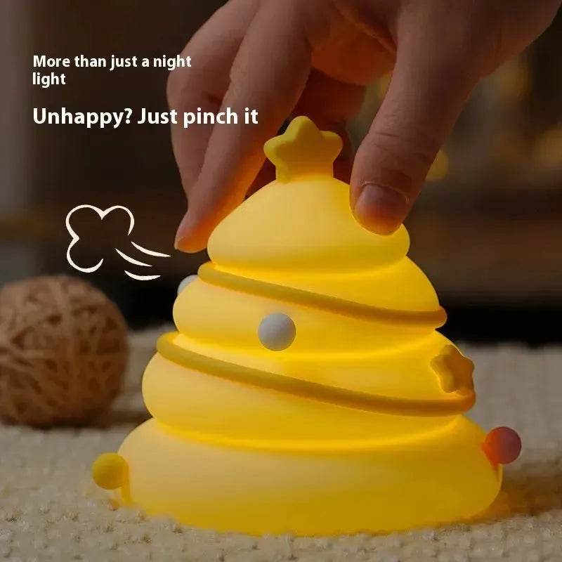 Silicone Christmas Tree Night Light USB Rechargeable for Kids