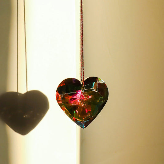 Heart-Shaped K9 Crystal Sun Catcher Prism