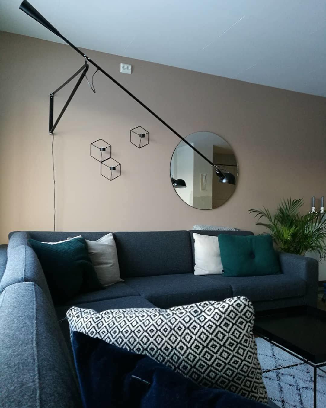 Adjustable Industrial Wall Lamp with Metal Shade