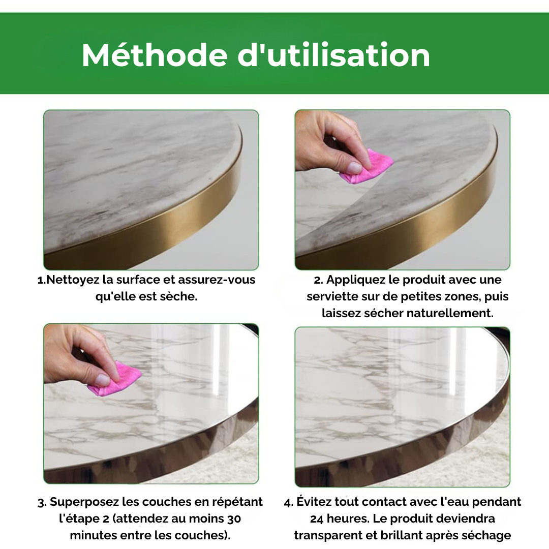Nano-Crystal Marble and Stone Cleaner with Stain Protection