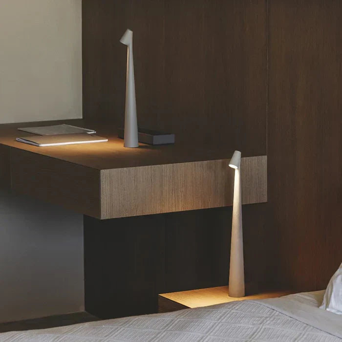 Sculpted Rechargeable Table Lamp with Adjustable Brightness