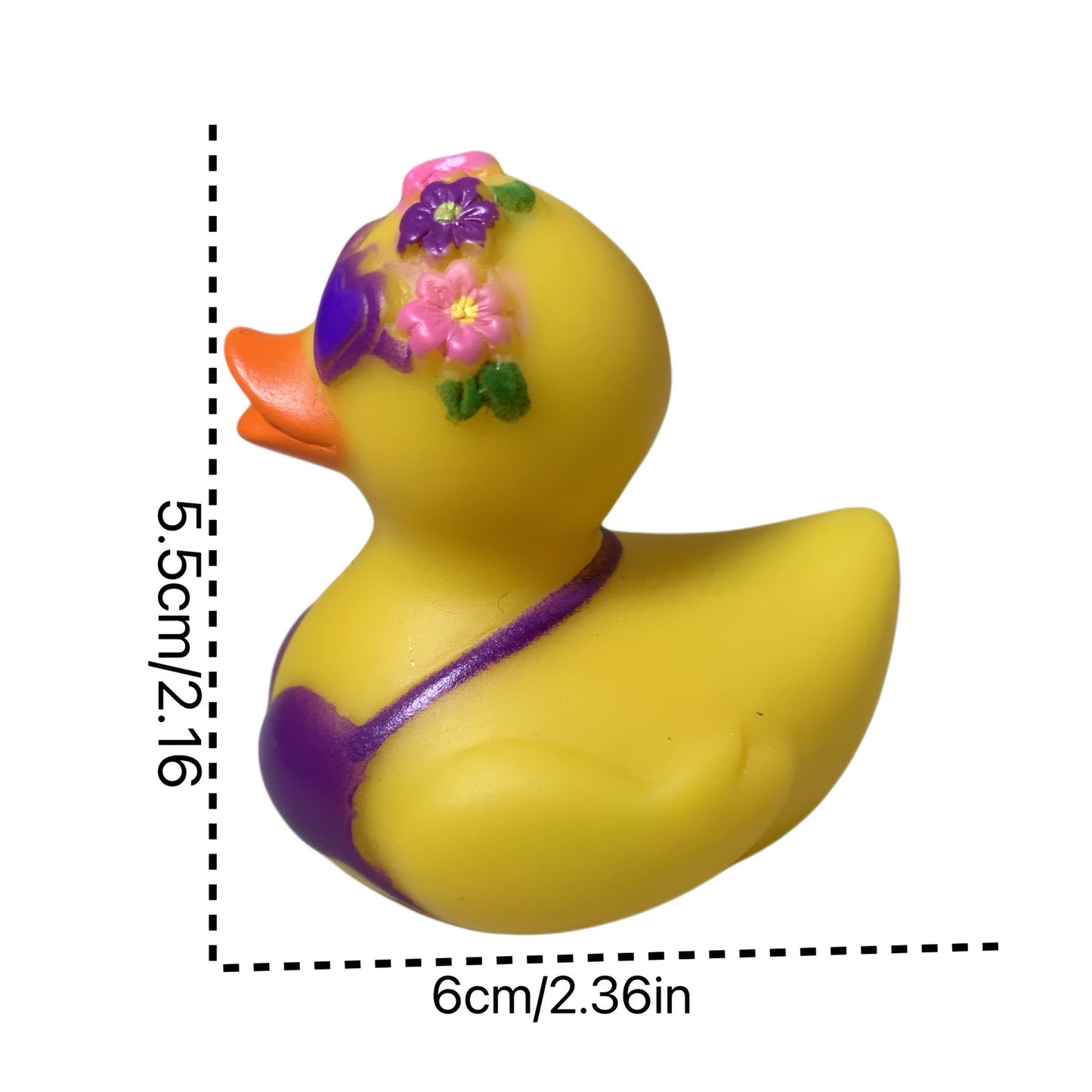 Decorative PVC Duck with Floral Bikini for Office or Car