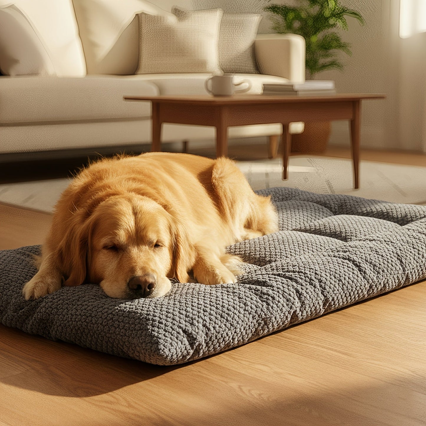 Soft Polyester Dog Pillow with Padded Support and Spacious Design