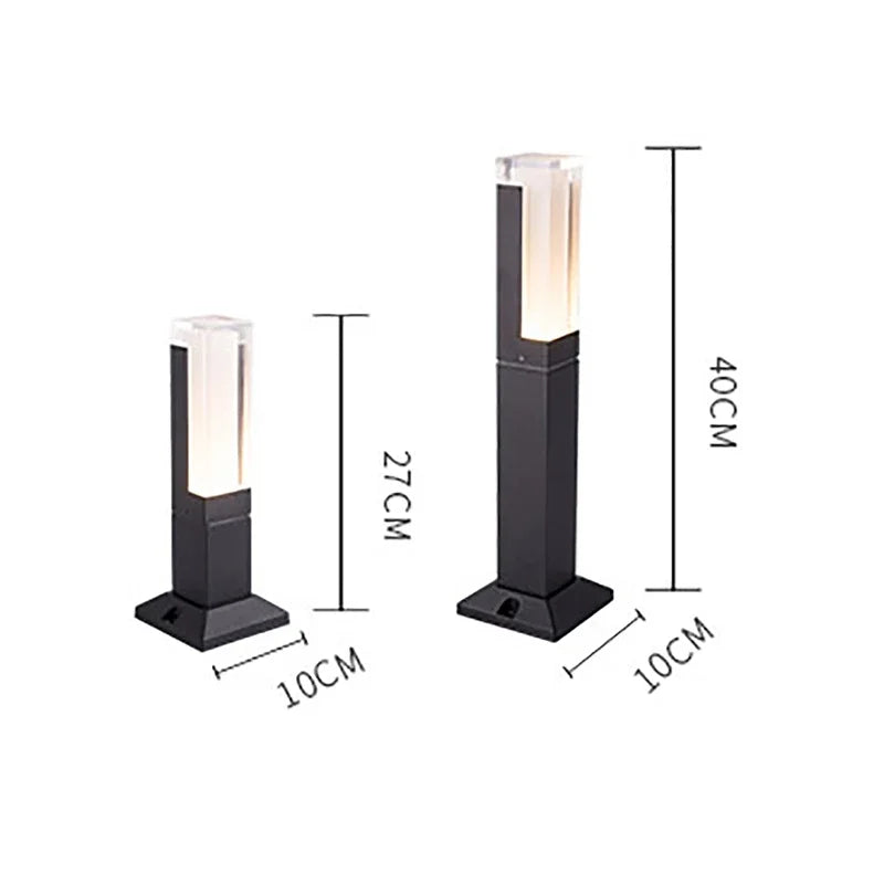 Elegant Solar Post Light with Automatic Dusk-to-Dawn LED Illumination