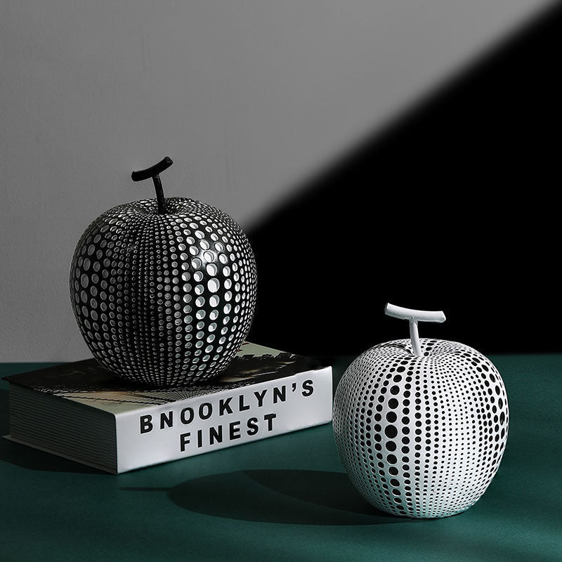 Monochrome Fruit Resin Art Piece