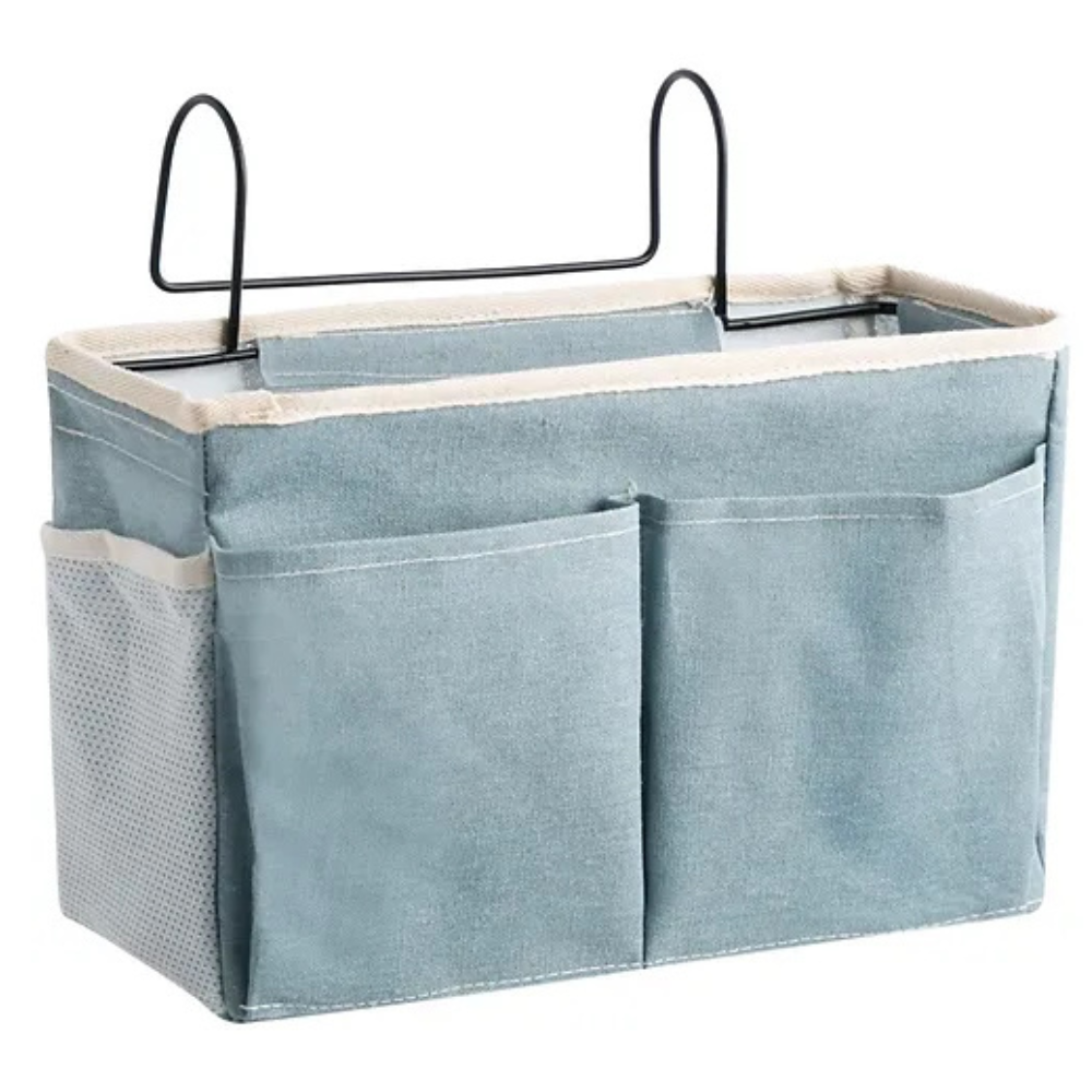 Multi-Pocket Hanging Organizer Bag with Side Hooks
