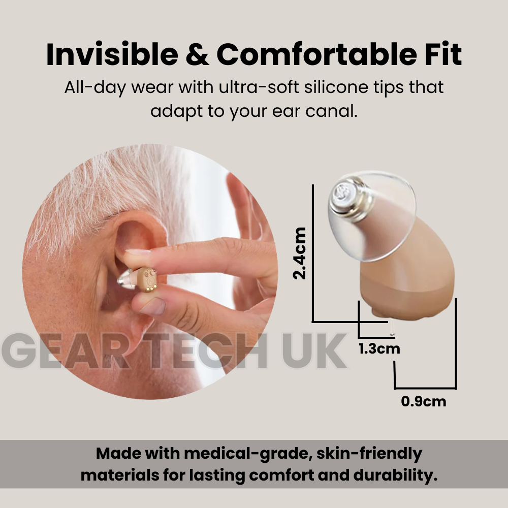 Bluetooth App-Controlled Hearing Aids - No Prescription Required