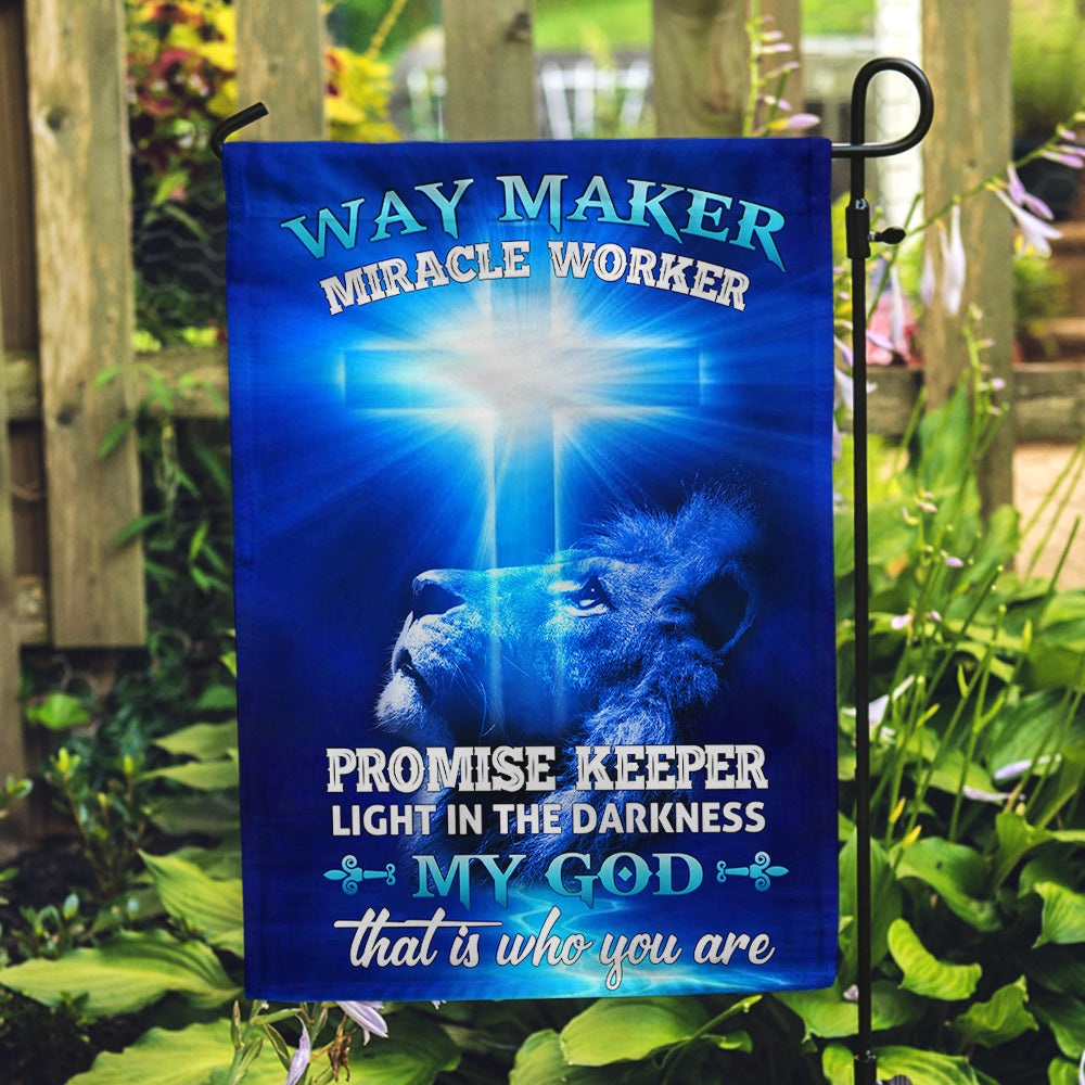 Way Maker Miracle Worker Jesus Christ Double-Sided Canvas Flag