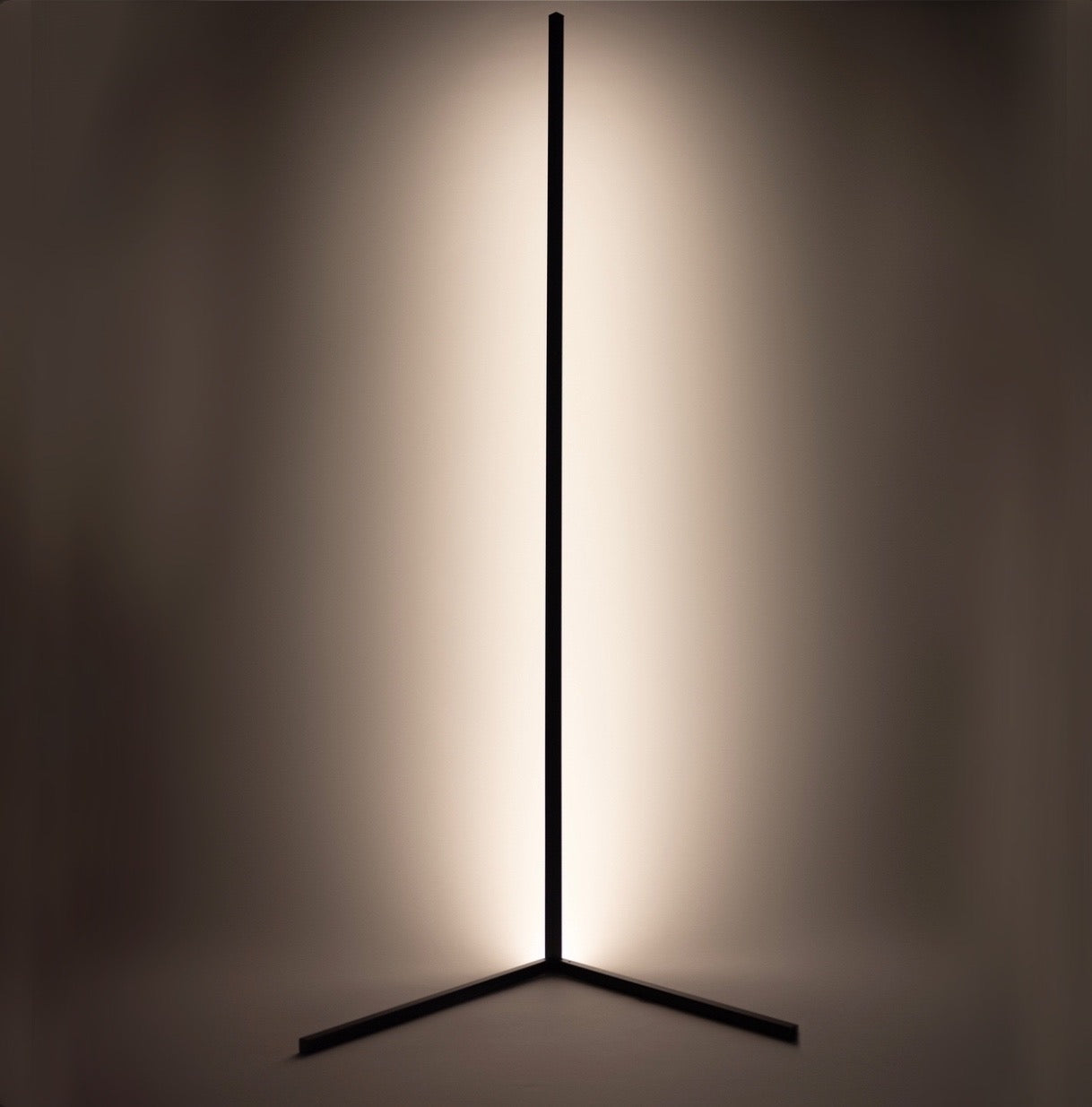 Corner Floor Lamp with Integrated LED Lighting - Black or White