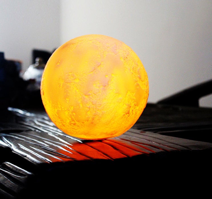 Rechargeable 3D Printed Moon LED Table Lamp