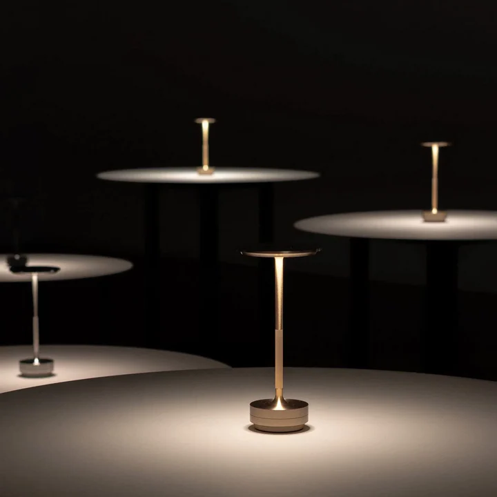 Cordless Touch Sensor Table Lamp with Adjustable Stem and Waterproof Design