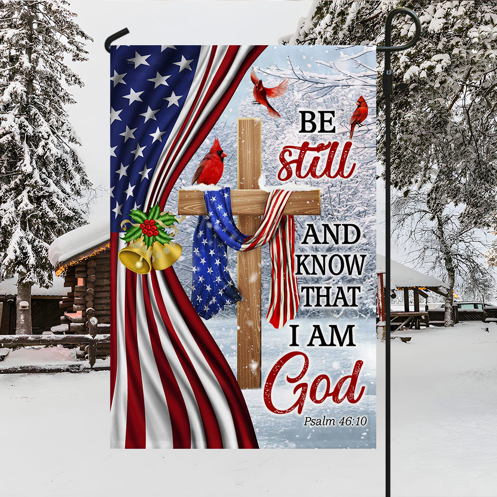 Jesus Christ Cross Flag Be Still And Know That I Am God