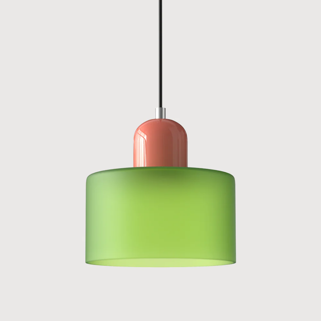 Retro Glass Shade Hanging Lamp with Adjustable Cable