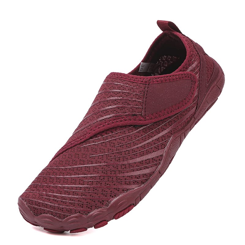 Slip-On Breathable Sports Shoes with Ribbed Detailing