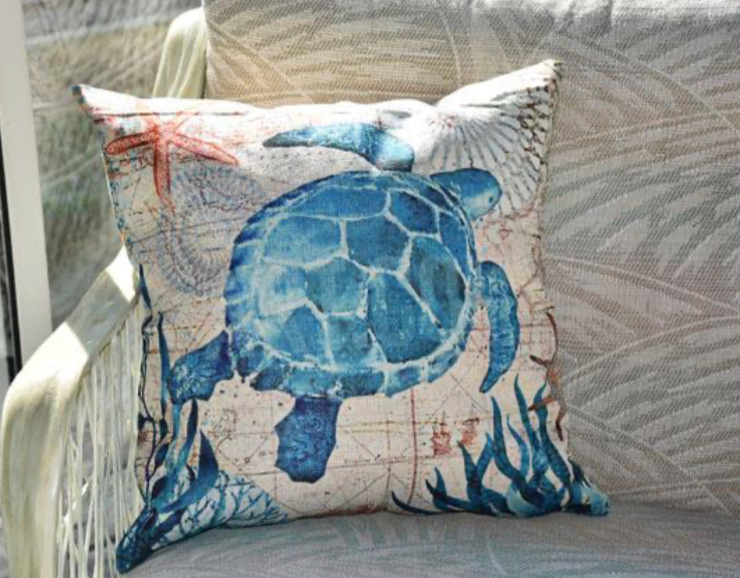 Coral Sea Life Pillowcases Set of 4